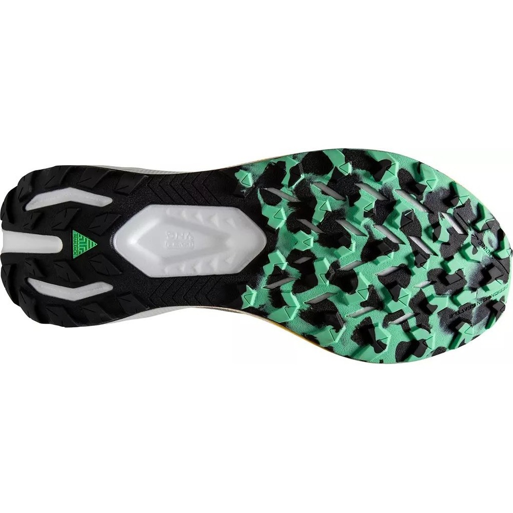Brooks Catamount 3 Men Trail Running Shoes Lemon Chrome Sedona Sage 10.5D NEW - Picture 2 of 8